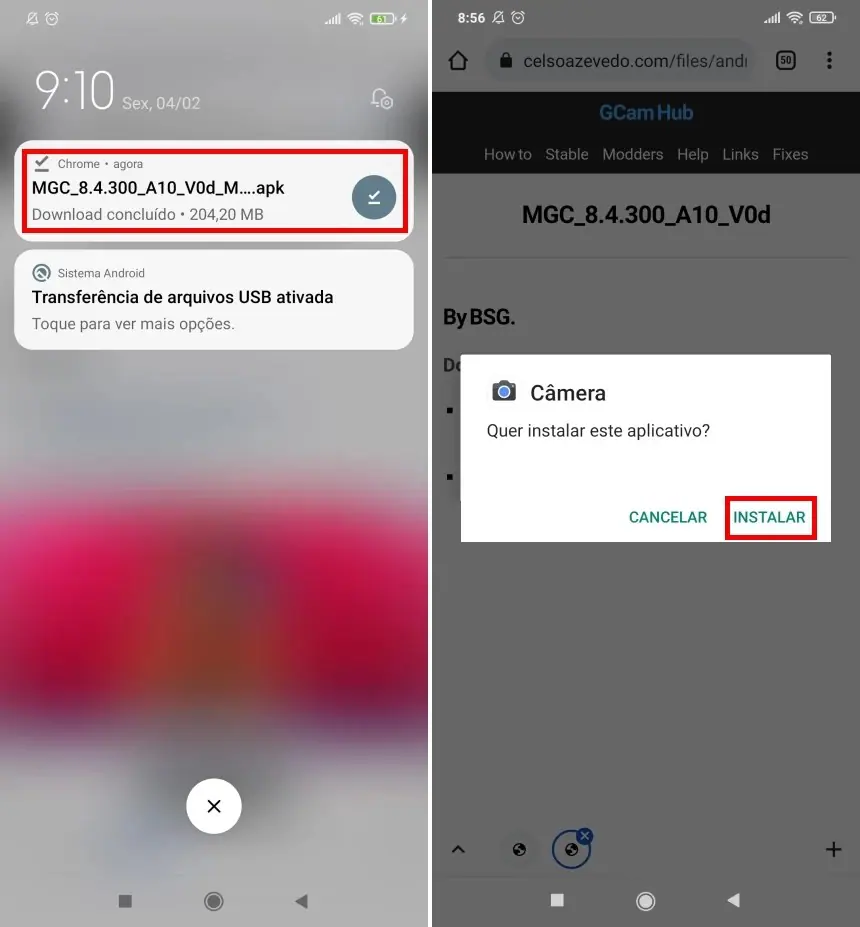 Instalando GCam via APK
