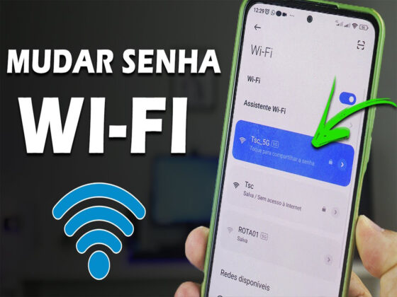 Celular acessando painel do roteador para mudar senha Wi-Fi