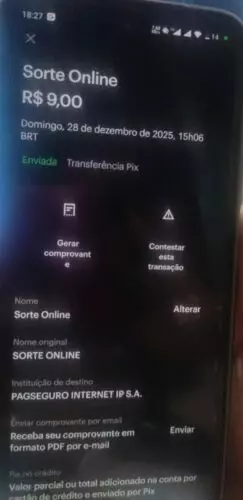 Tela do aplicativo bancário mostrando opção de devolver Pix