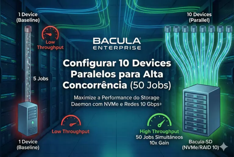 Devices Paralelos Bacula: Configurar 10 Devices para Alta Concorrência