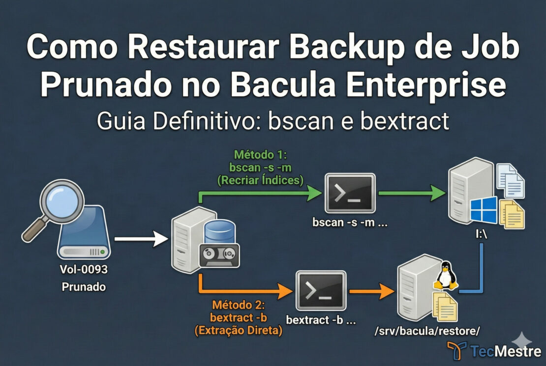 Restaurar Backup de Job Prunado no Bacula Enterprise