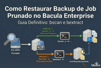 Restaurar Backup de Job Prunado no Bacula Enterprise