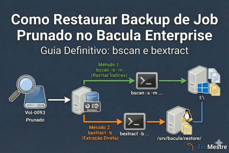 Como Restaurar Backup de Job Prunado no Bacula Enterprise (Guia Definitivo)
