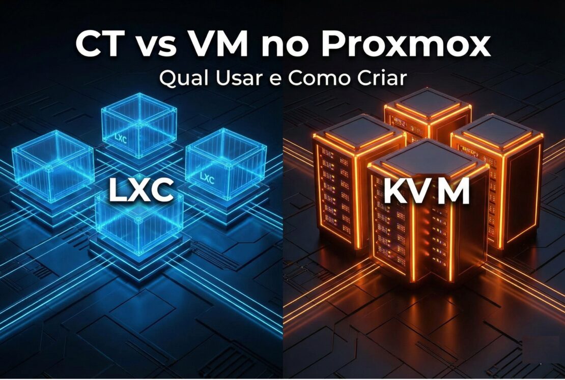 CT vs VM no Proxmox