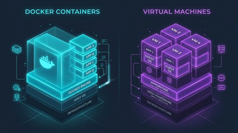 Docker vs Máquinas Virtuais (VM): Diferenças, Desempenho e Quando Usar [2026]