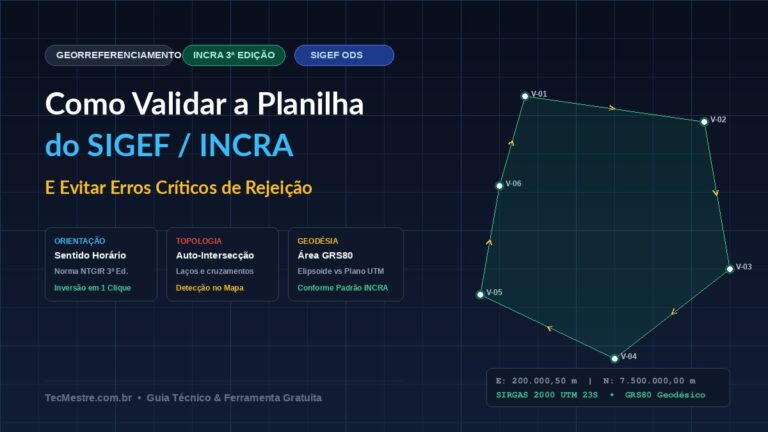 Como Validar a Planilha do SIGEF/INCRA (3ª Edição) e Evitar Erros de Rejeição